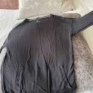 Grayish black women modal material sweatshirt size L